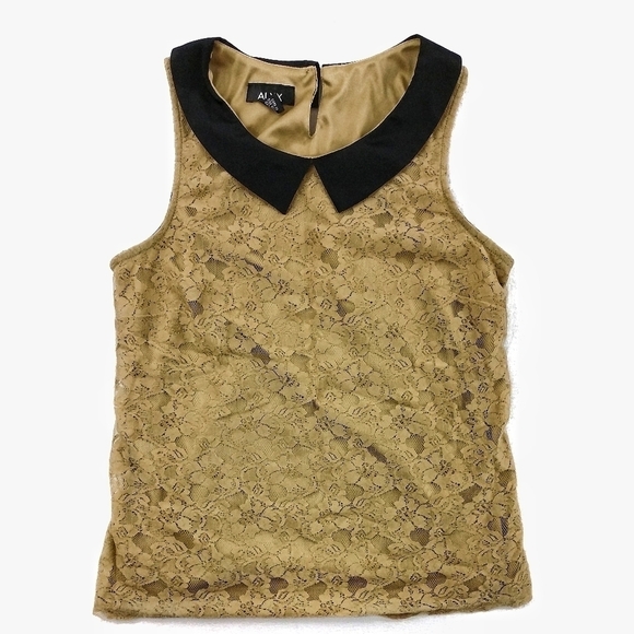 ALYX  WOMENS TAN LACED FLOURAL TOP SIZE M - Picture 1 of 7